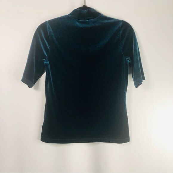 Banana Republic Velvet Mock Neck Navy Size S - Picture 5 of 5